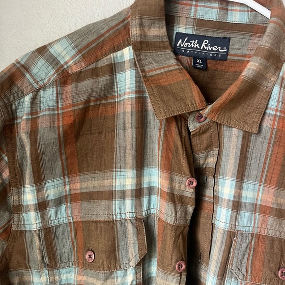 North River Plaid Short Sleeve Button Down - Picture 3 of 3